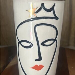 Starbucks crown anniversary siren face ceramic tumbler NWT